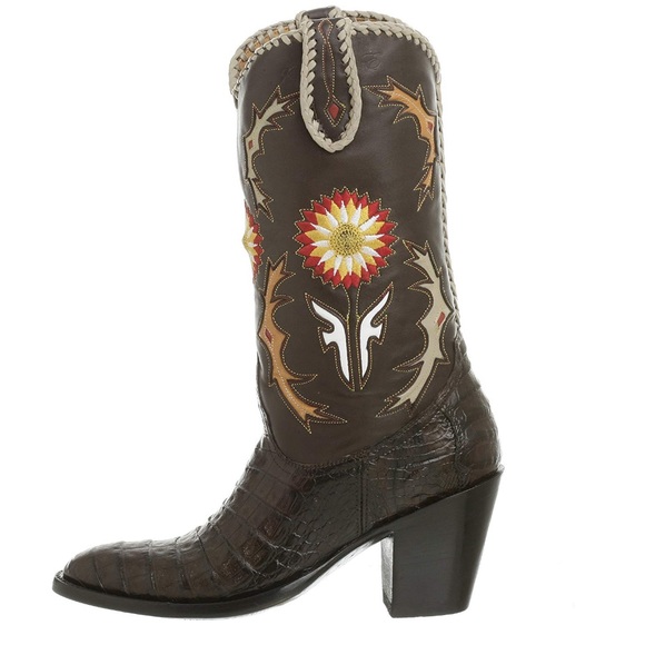 Frye Shoes - Rare Frye boots crocodile cowboy boots NWT size 7